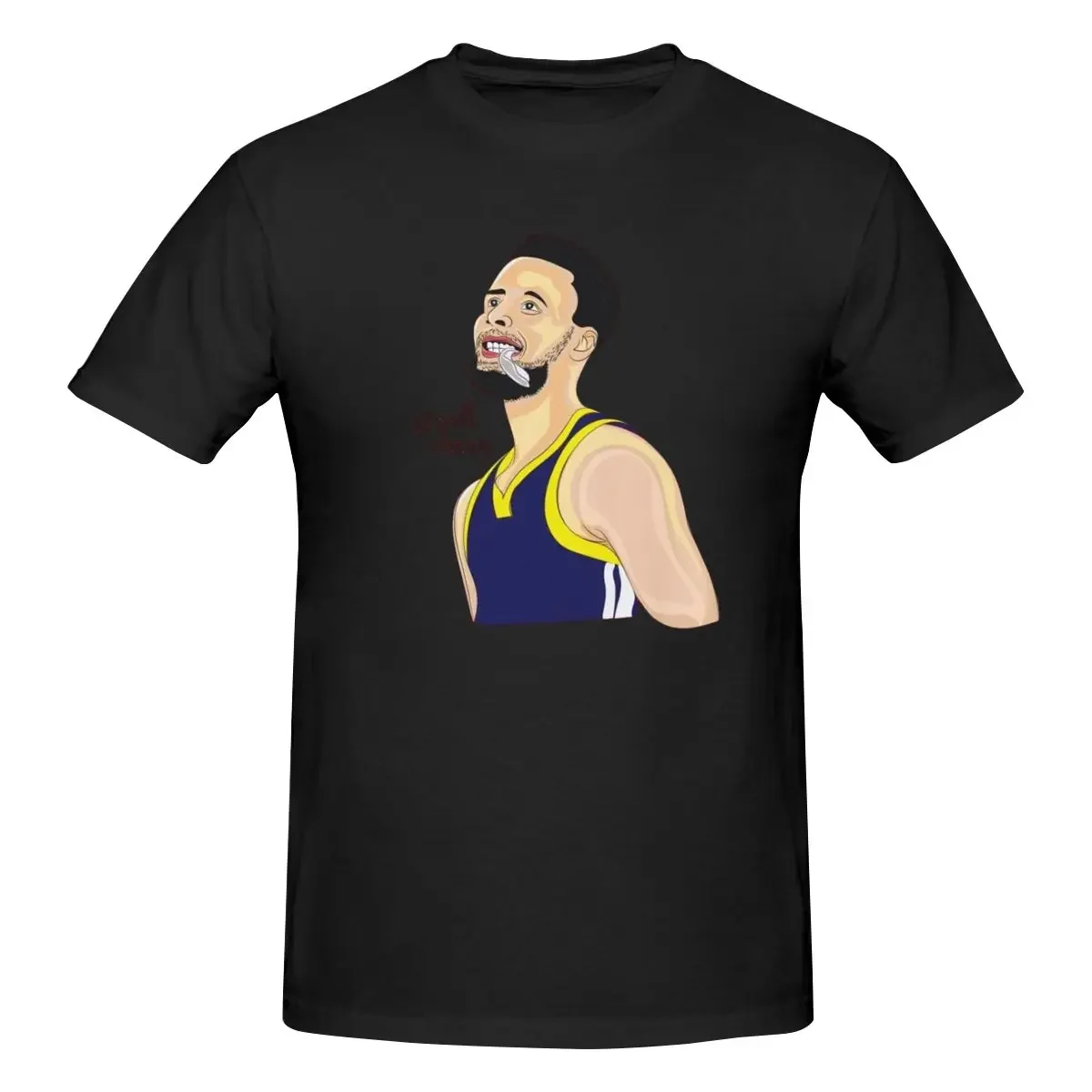 Роскошные футболки Steph-карри для мужчин летняя рубашка с принтом хлопковая