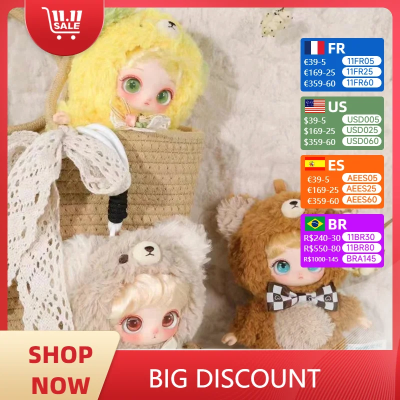 Подлинная глухая коробка Miaojiu Flower Miaobi Series виниловая кукла загадочная