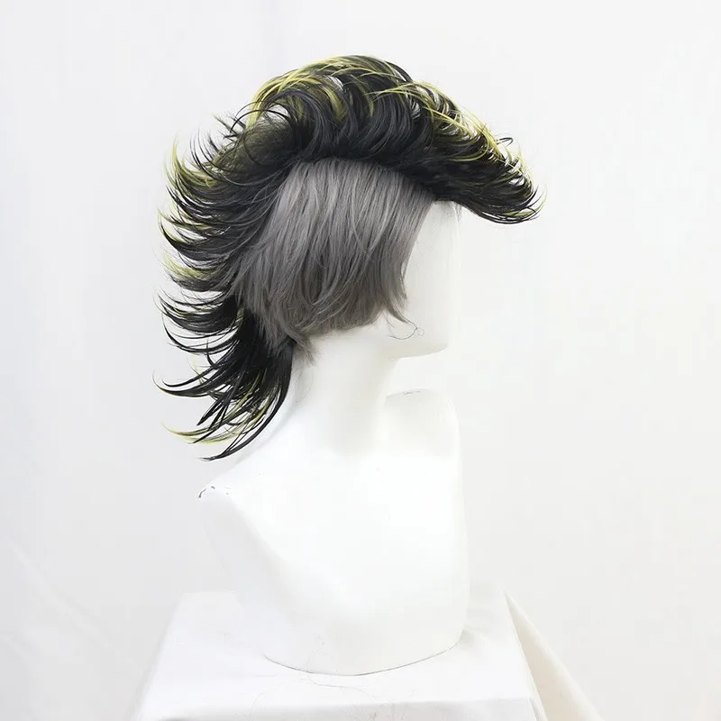 

Парик для косплея из аниме «рассекающий демонов», короткие волосы + Кепка из м/ф «киметсу нет айба»