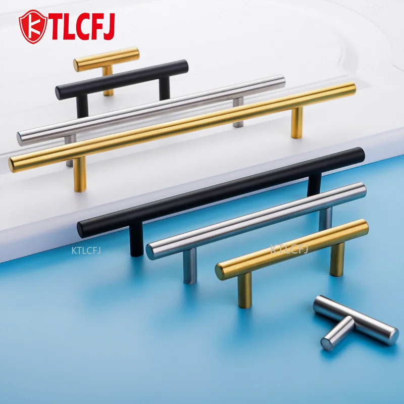 Ktlcfj Современная нержавеющая сталь 304 Ручка для двери шкафа-мебельная ручка Т-образная для кухонного шкафа-деревянного ящика.