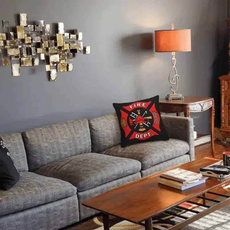 Чехол для подушки с логотипом пожарного 45x45 см мягкие милые наволочки декор дома
