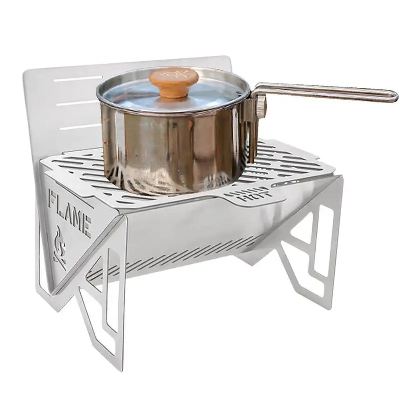 

Съемный гриль для барбекю, портативный гриль из нержавеющей стали, сверхмощный гриль для барбекю для пешего туризма, рыбалки, пикников, похо...