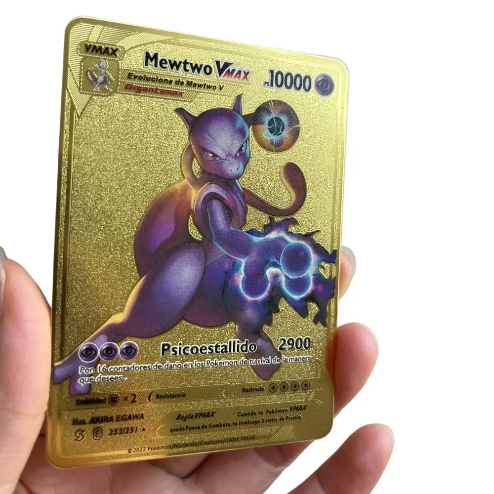 

10000 point gx vmax pokemon metal cards card charizard golden limited edition kids gift game collection cards