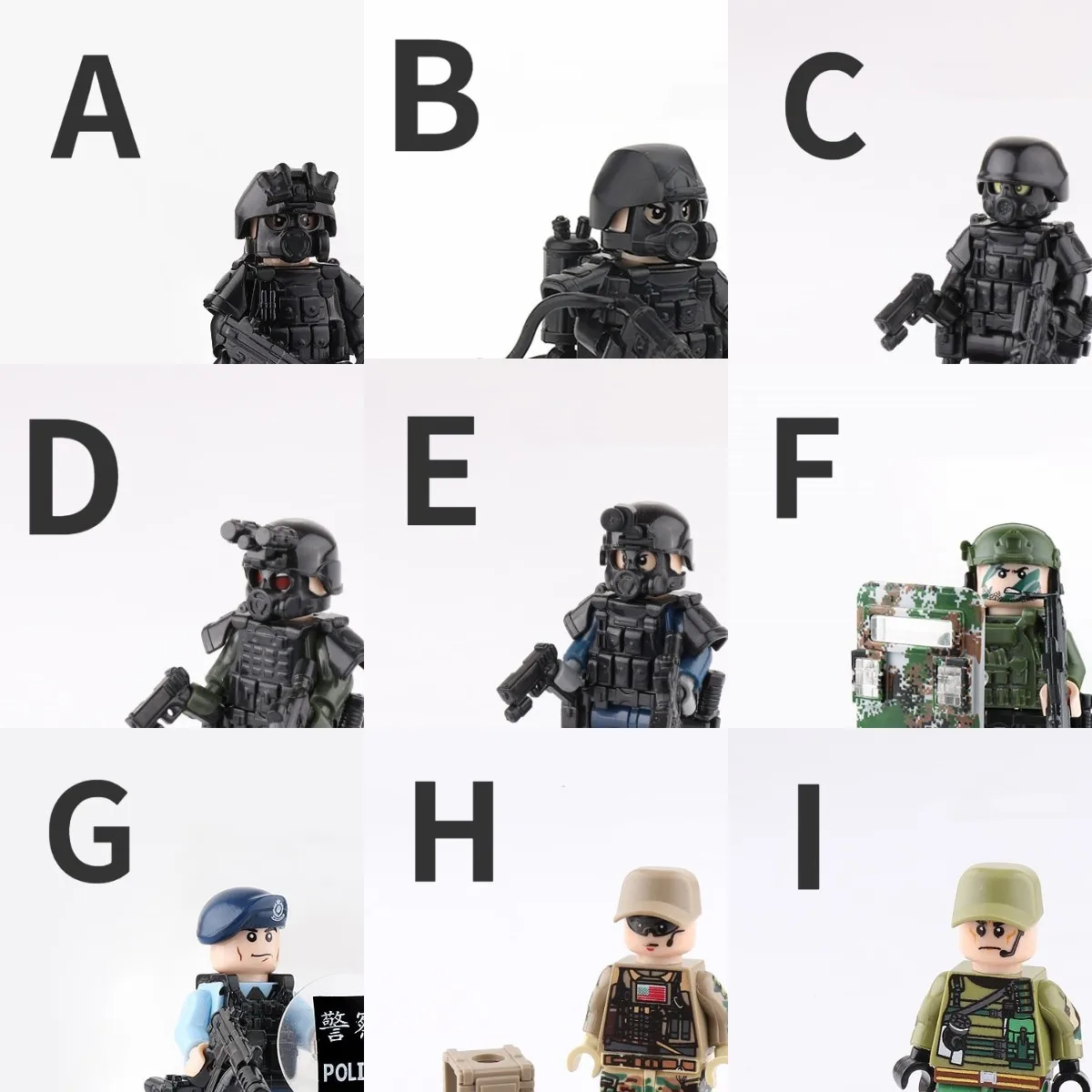 

Military MOC SWAT Special Forces Soldier Gun Modern Police City Army Military Weapons Playmobil Figures Mini Building Block Toys