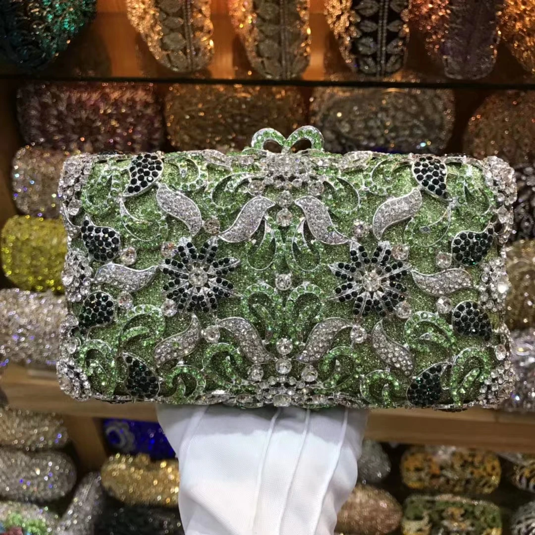 

Luxury Women Gold Stones Evening Bags Blue Clutches Bridal Rhinestone Clutch Purse Wedding Party Handbags Crystal Clutch Handbag