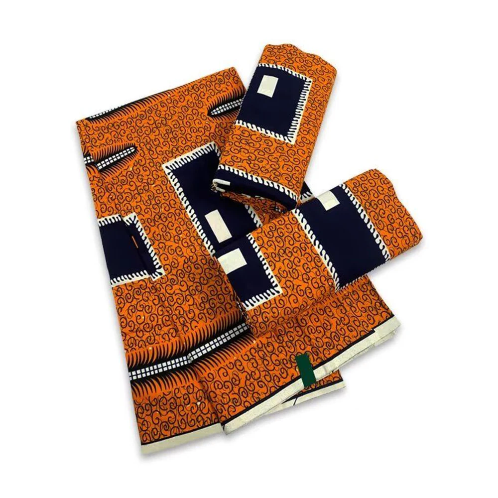 Африканская ткань воск Анкара блочная печать настоящий нигерийский батик