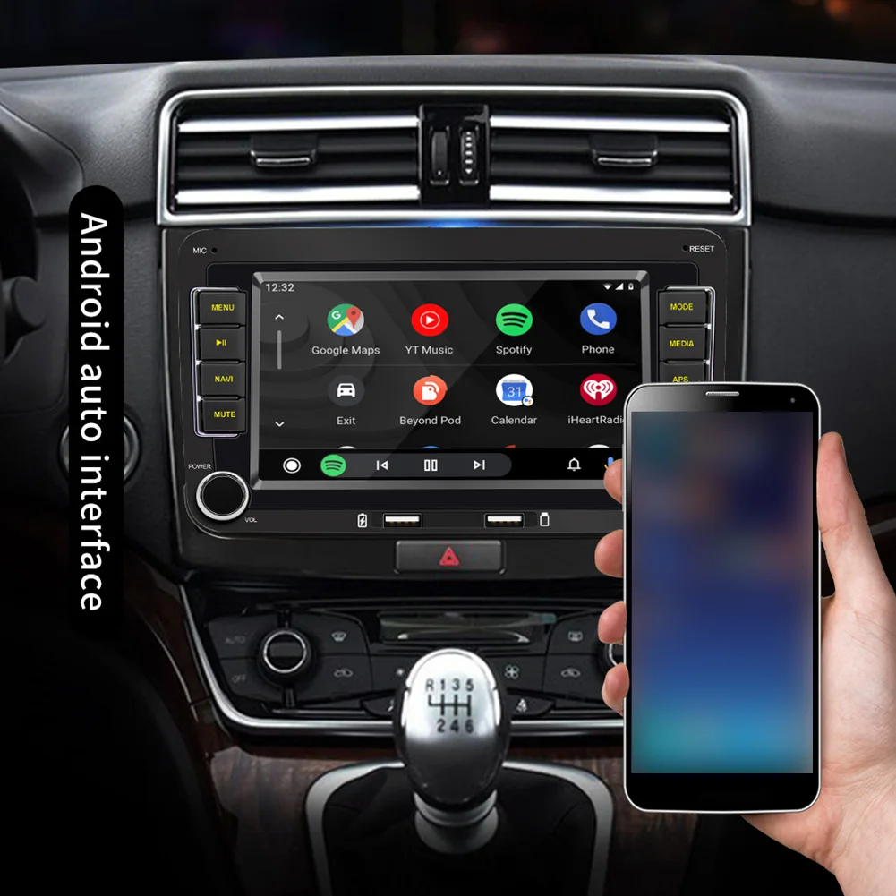 Автомагнитола Carplay мультимедийный плеер на Android 10 с GPS для
