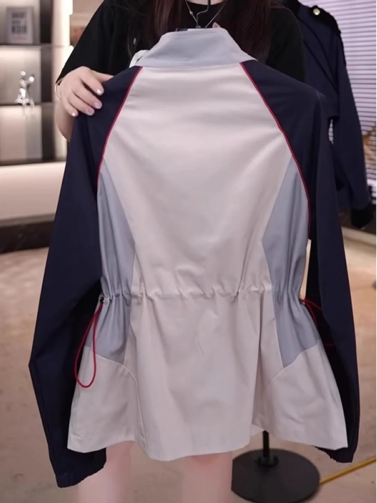 Куртка-кардиган с двойной молнией и воротником-стойкой осень 2024 новая женская