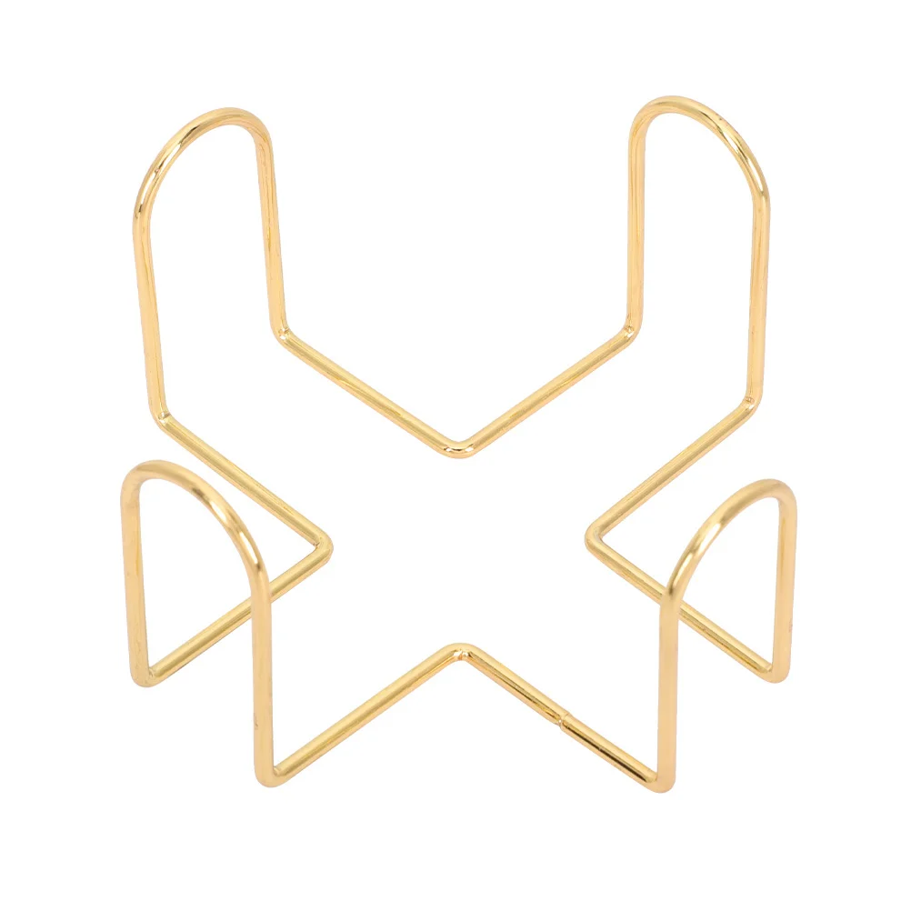 

Coaster Holder Rack Metal Storage Iron Stand Roundcoasters Square Kitchen Plate Organizer Shelf Drinksteel Wire Stainless Gold