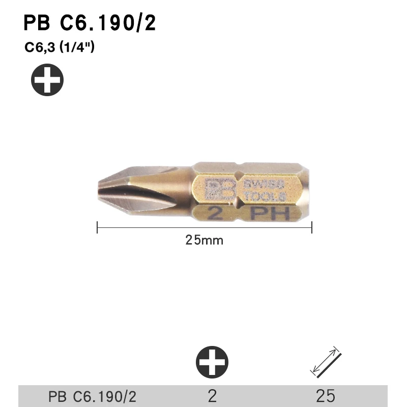 

PB SWISS ИНСТРУМЕНТЫ Прецизионная крестовая отвертка с внешним шестигранным приводом NO. C6-190 | E6-190 | E6L-190