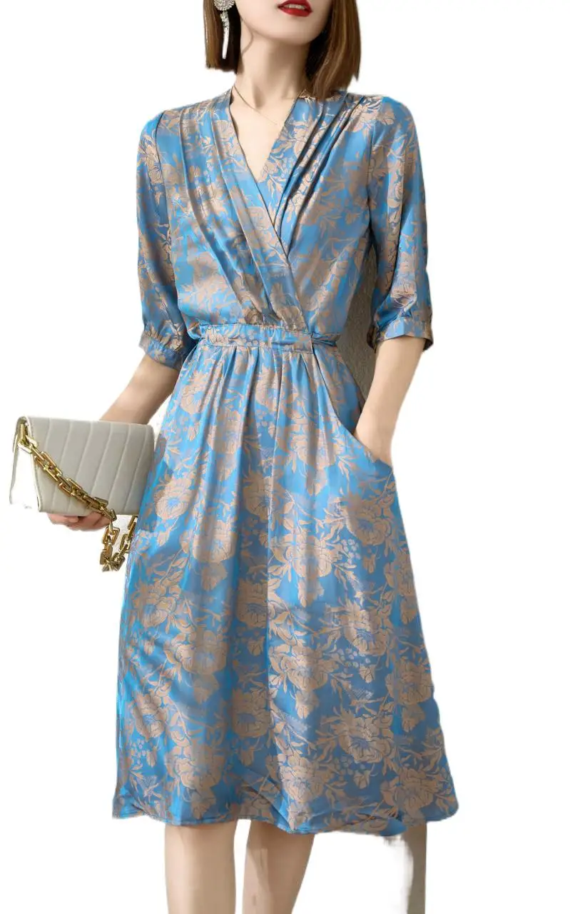 

2023 Women's Clothing Temperament elegant collect waist dress 0822