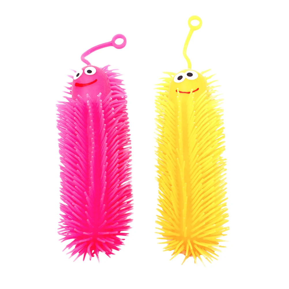 

Toy Caterpillars Sensory Kids Puffer Up Light Squeeze Gifts Favors Party Novelty Luminous Activity Flashing Fidget Worms