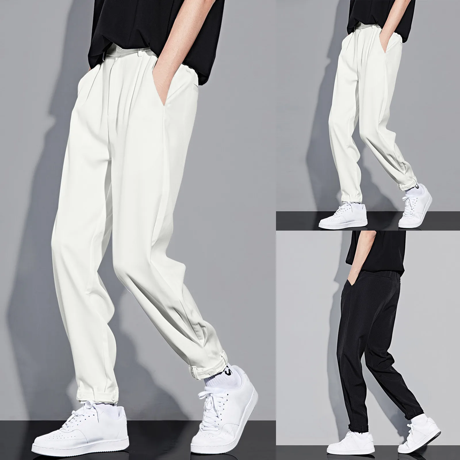 

Male Casual Formal Pants Soild Mens Suit Pants Straight Leg Trousers E Motion Pants for Men 10 Star