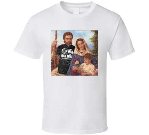 Забавный Джозеф Мэри и Иисус я папа на футболке