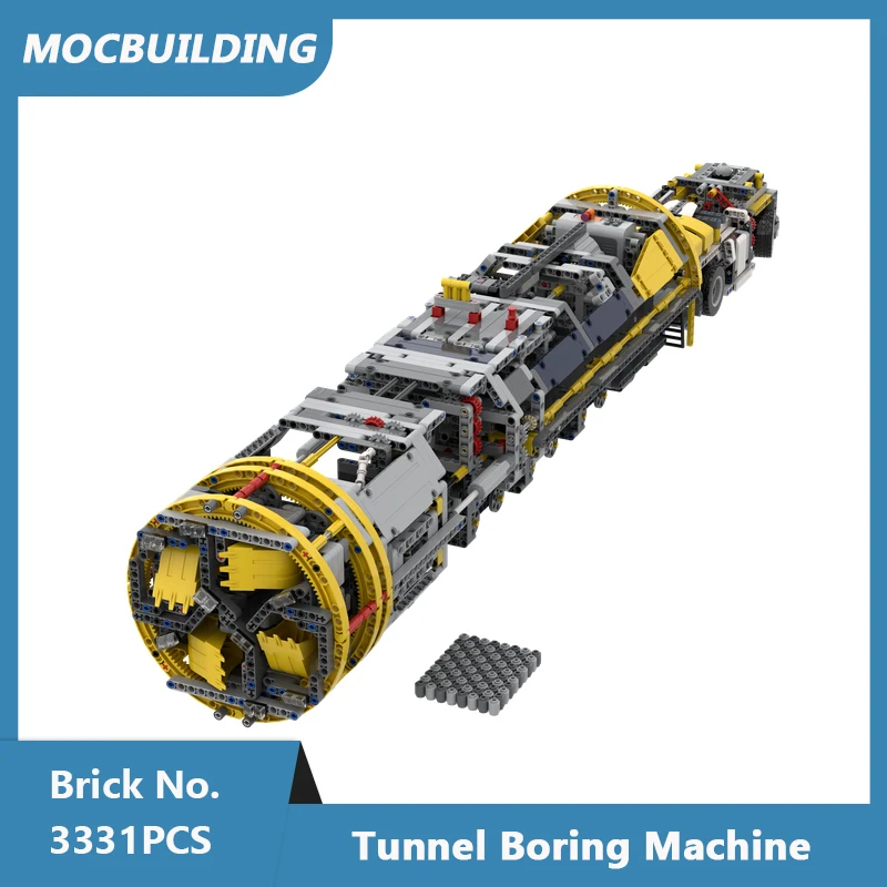 

MOC Building Blocks Tunnel Boring Machine DIY Assembled Bricks Creative Educational Children Toys Gifts 3331PCS with Motor