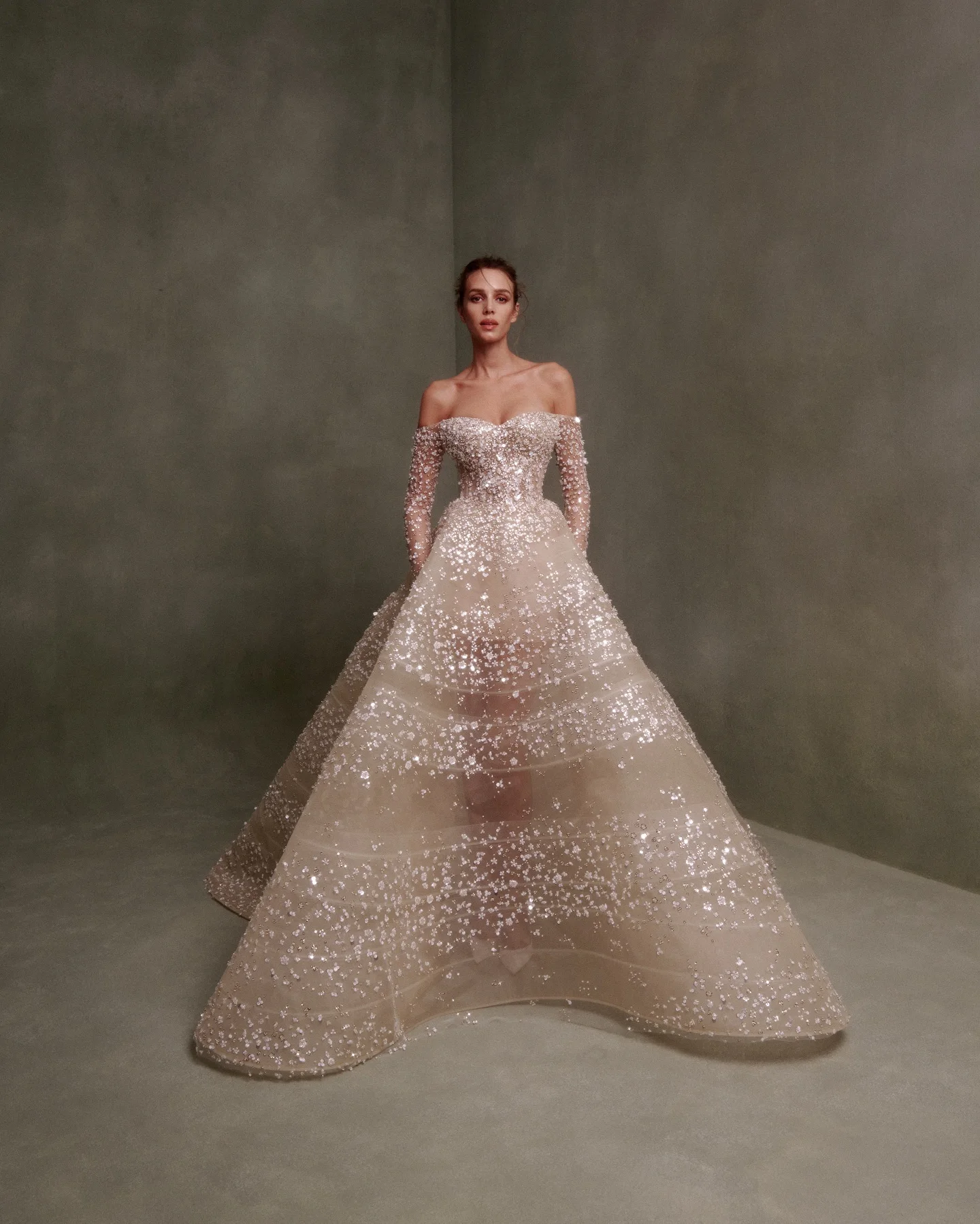 Свадебное платье 2024 роскошное Vestidos De Novia Manga Larga Alta Calidad свадебное Noiva Casamento Princesa с