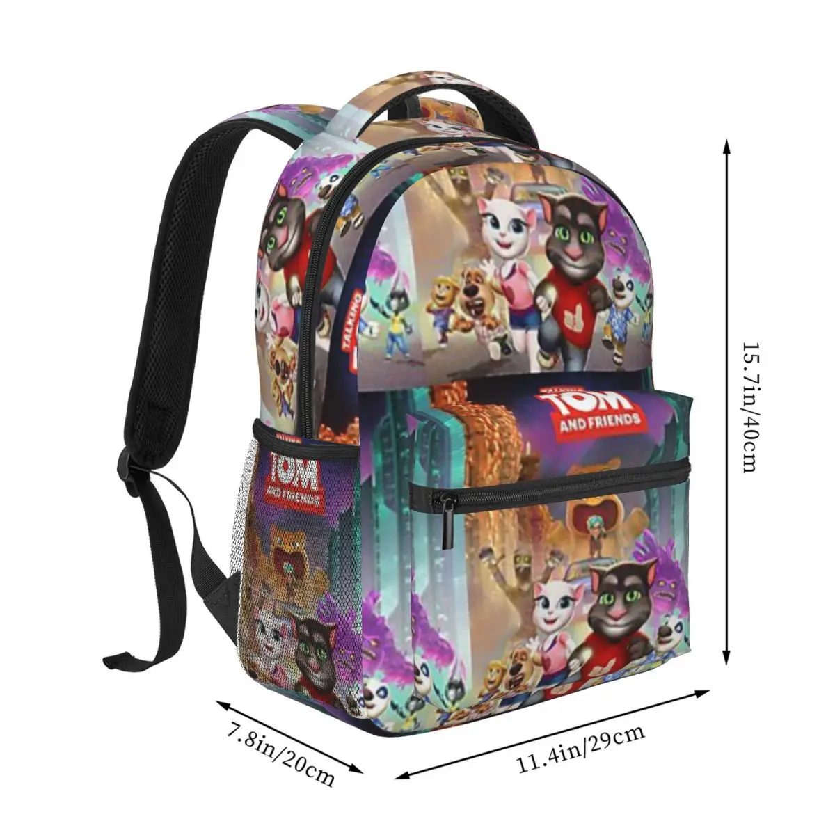 Monster Of My Tom And 2 Friends Talking About Student School Bookbag Холщовый рюкзак Дорожные сумки для