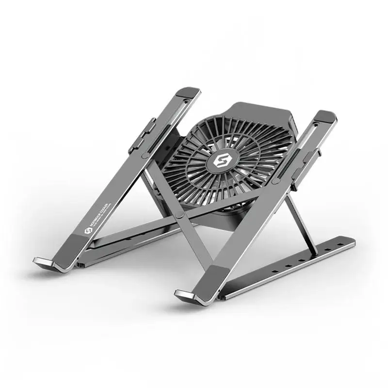 Adjustable Laptop Stand With Cooling Fan Folding Portable Notebook Support Holder for Up to 17in Computer Riser Cooler Adjustable Laptop Stand With Cooling Fan Folding Portable Notebook Support Holder for Up to 17in Computer Riser Cooler