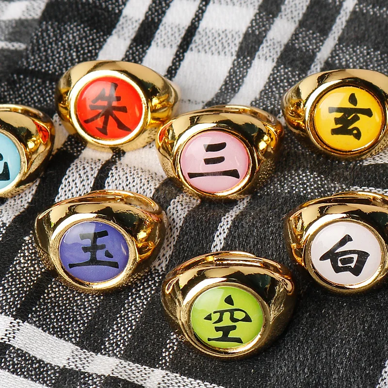 

Комплект колец для косплея аниме Наруто, кольцо Акацуки Итачи для женщин и мужчин, металлическое украшение на палец, крутой подарок для лучшего друга, детская игрушка