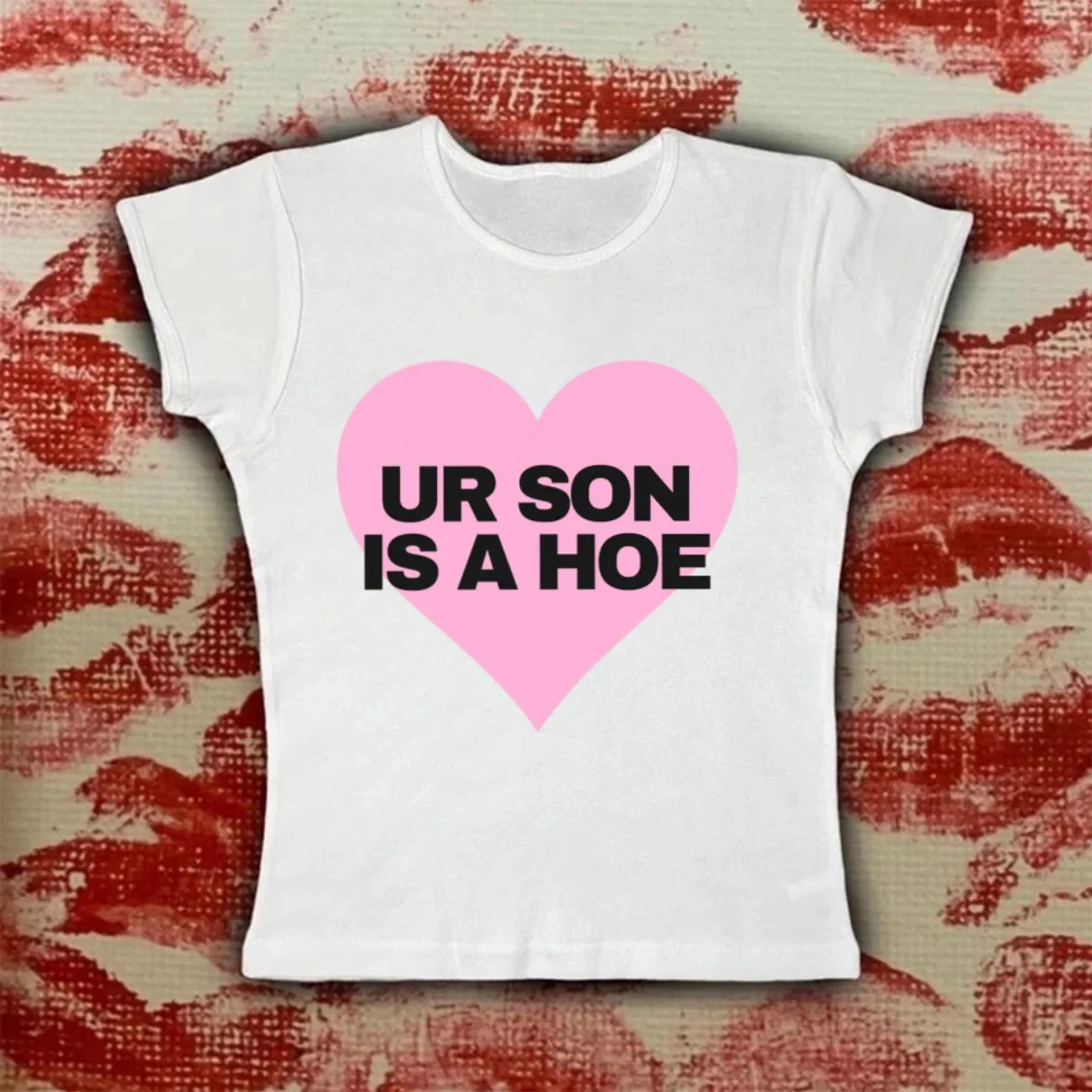 

Y2K sexy Women print personality tee Aesthetic short Sleeve Punk Slim Crop Tops attitude Summer bar Cool Girl Clothes Baby Tees