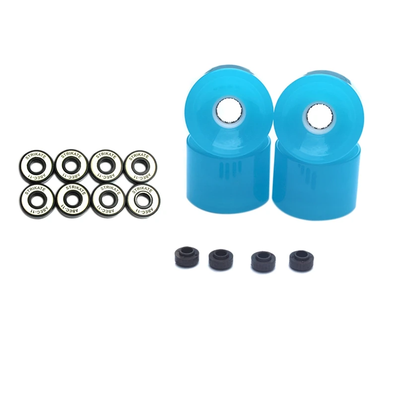 

New-4Pcs 70X51mm Skateboard Wheels 78A Longboard Wheel Surfboard PU Flash Wheel With Bearing Set Skateboard Accessories