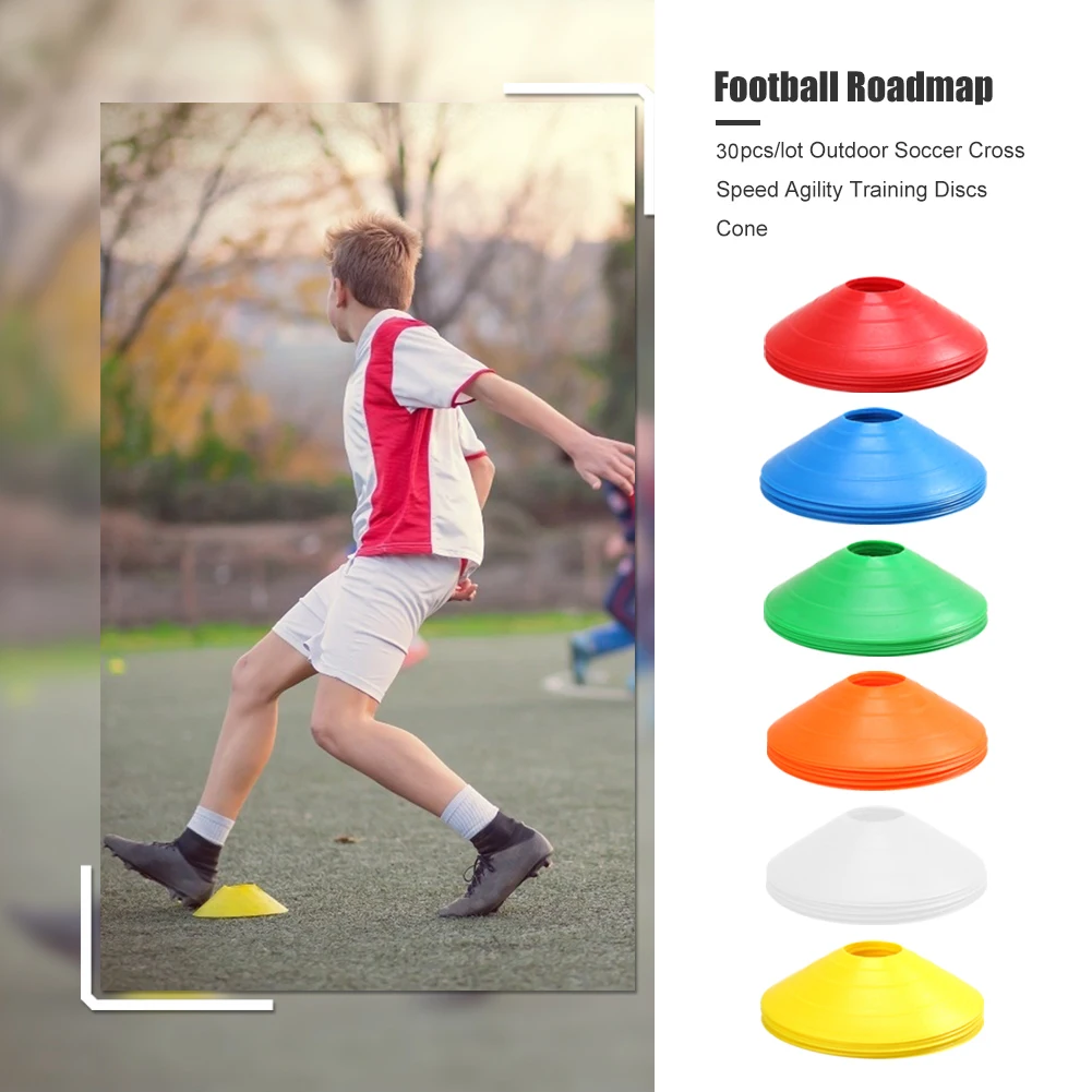 

Durable Marker Discs Classic Delicate 30pcs Pressure Resistant Disc Cones Soccer Drill Agility Training Cone Markers