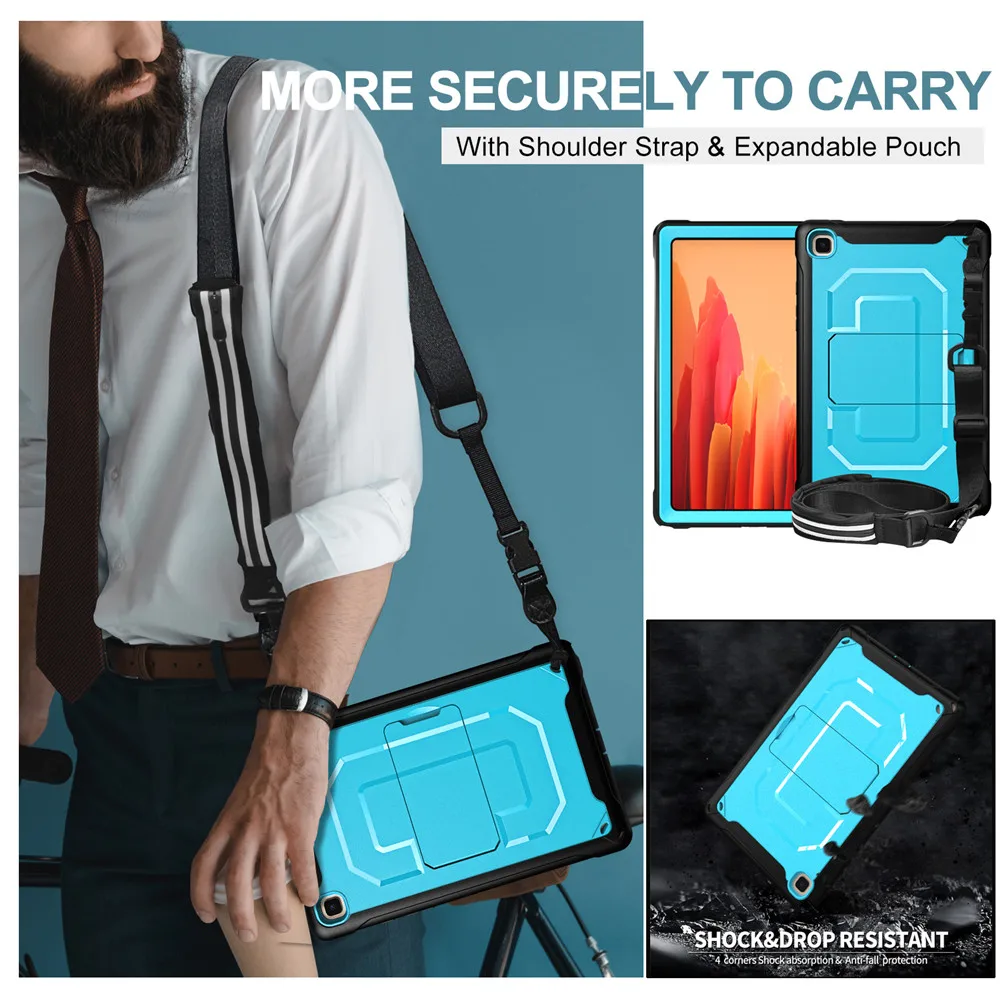 

Kids Safe Armor Case For Samsung Galaxy Tab A7 10 4 2020 SM-T500 SM-T505 T507 Shockproof Hybrid PC + Soft Silicon Tablet Cover