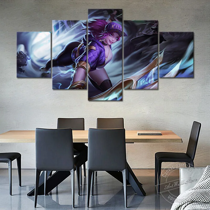 

KDA Akali Лига Легенд игра плакат холст искусство стены Картина Декор для дома гостиной Настенная Наклейка роспись подарок на день рождения