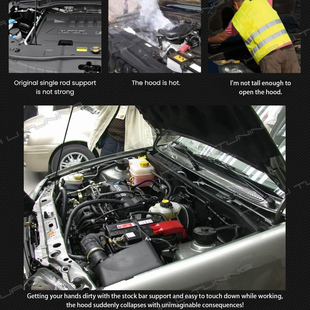Фото Автоматические амортизаторы-упоры для багажника Dodge Challenger SRT Hellcat 2008-2023, немецкие усиленные амортизаторы для автотюнинга №3
