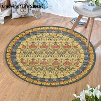 carpet retro round rug living room bedroom bedside rug simple turkish style washable rug