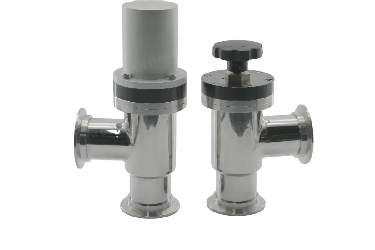 Válvula ángulo cilindro tipo L grado sanitario acero inoxidable SS304 SS316L KF16