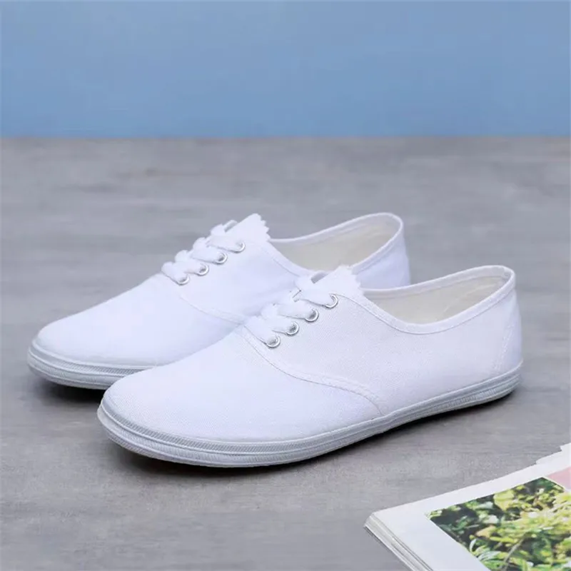 

2023 students canvas shoes children gymnastics shoes white shoe school sports meeting performance soft bottom shoes white net