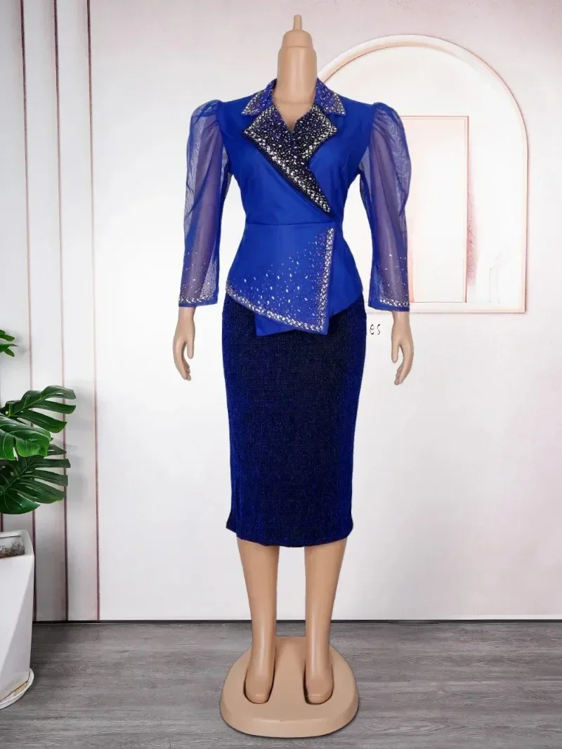 Элегантные африканские платья размера плюс для свадебной вечеринки женщин осень