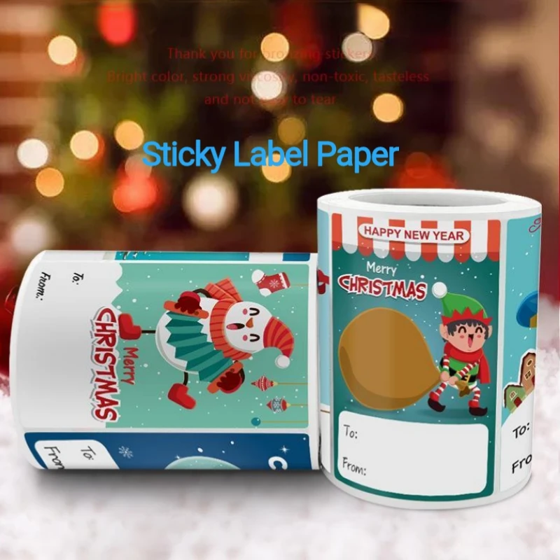 Scrapbooking Christmas stationery stickers Sticky Label Paper Art Decorative Supplies cheap items School office accessories