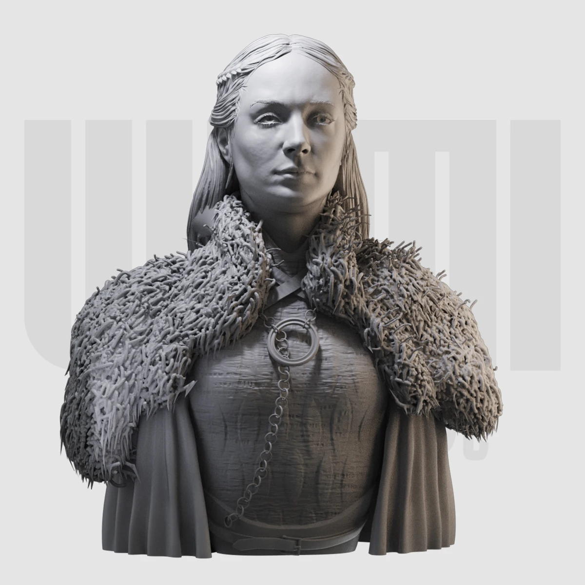 Белая форма ручной работы из смолы 1/10 Shansha bust GK