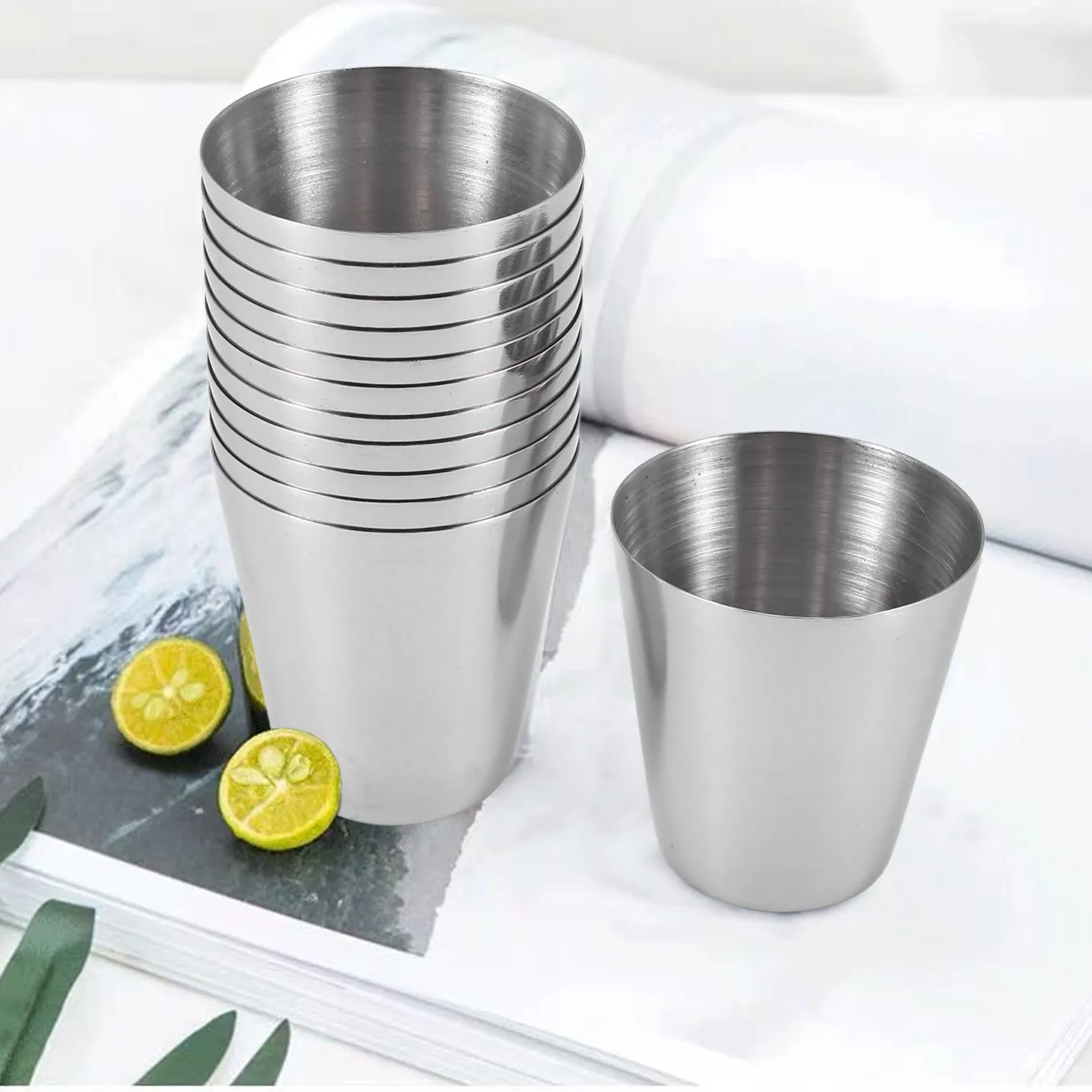 

15 Pcs Stainless Steel Shot Glasses Drinking Vessel,30Ml(1Oz) Camping Travel Coffee Tea Cup,for Whiskey Tequila Liquor