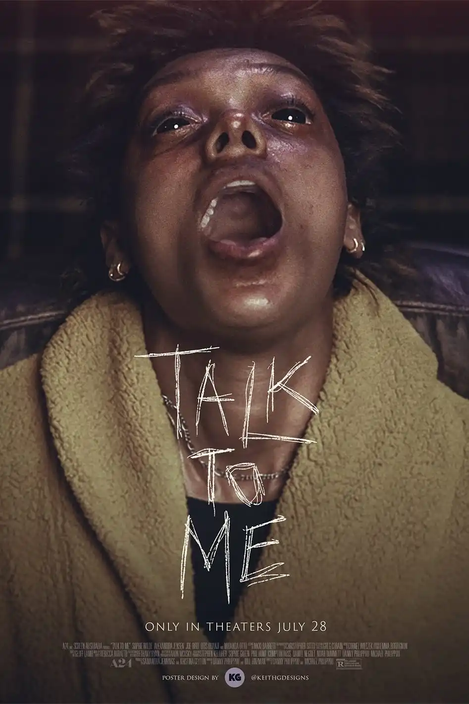 Популярный Ужасный фильм Talk to Me (2022) Шелковый плакат настенное искусство домашний