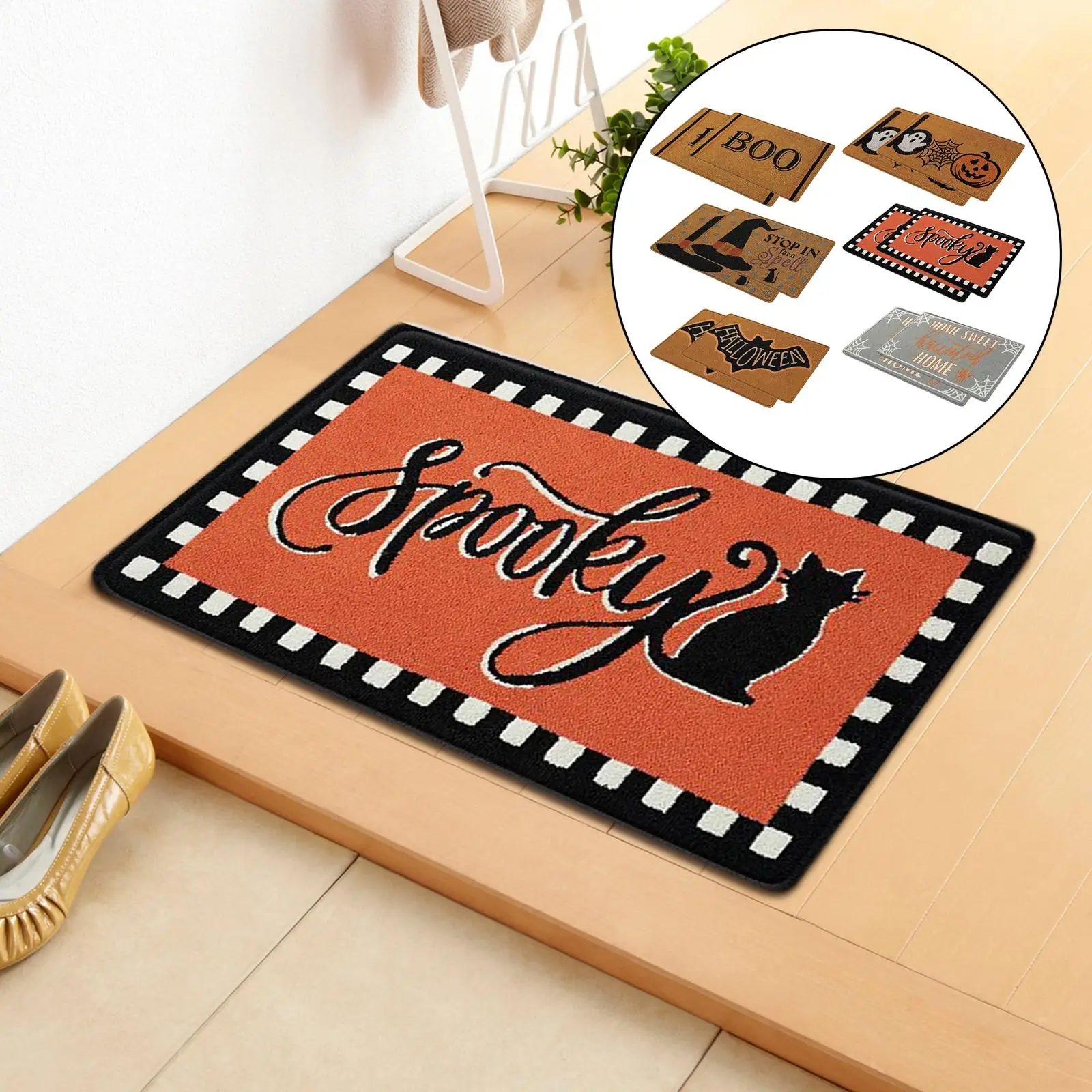 

Halloween Doormat Blanket Welcome Home Entrance Mat Decorations Decor Anti-Slip