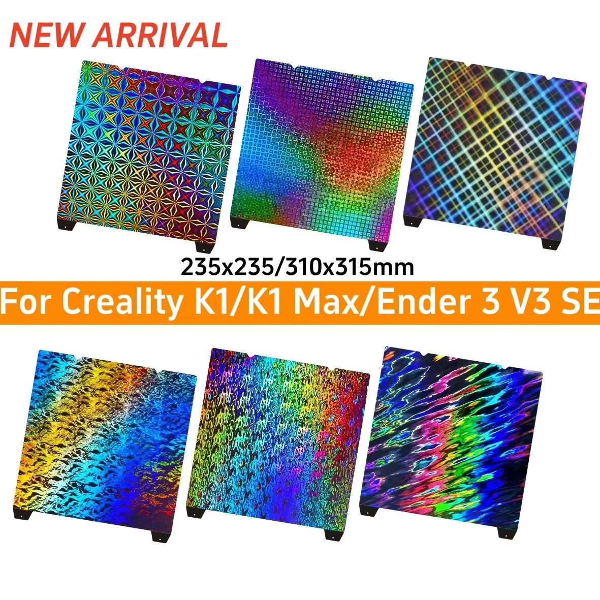 Фото 2024 Новая сборная пластина Creality K1 Max K1C Кровать Creality k1 Сборная пластина PEO PEI Лист 235x235 310x315 Ender 3 S1 Ender 3 V3 Se Кровать №1