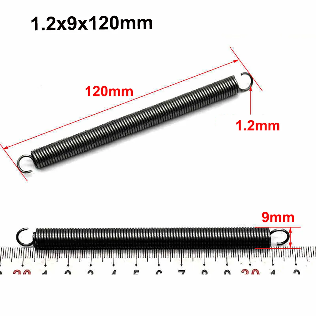 Диаметр провода 1 2 мм OD 9 концы крючков расширение пружины сталь длина