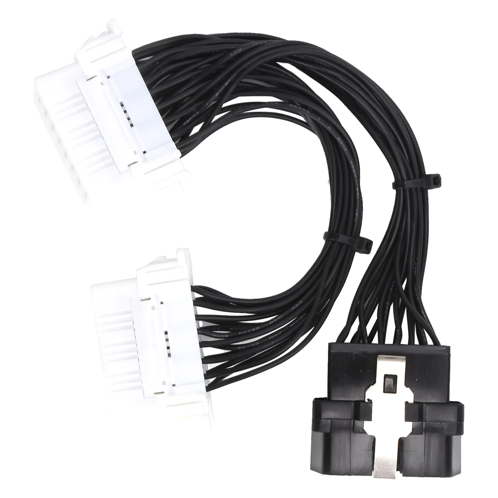 

16 Pin Splitter OBD2 Male to Female Extension Cable OBD Adapter 0.5m/1.64ft ABS 12‑24V