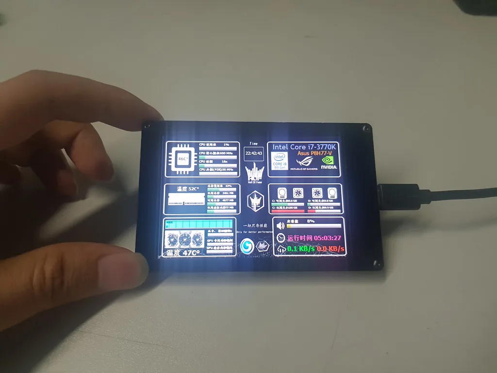 3 5 дюймовый IPS ЖК-монитор дисплей USB2 ЖК-дисплей USB Sub-Screen поддержка Raspberry Pi linux |