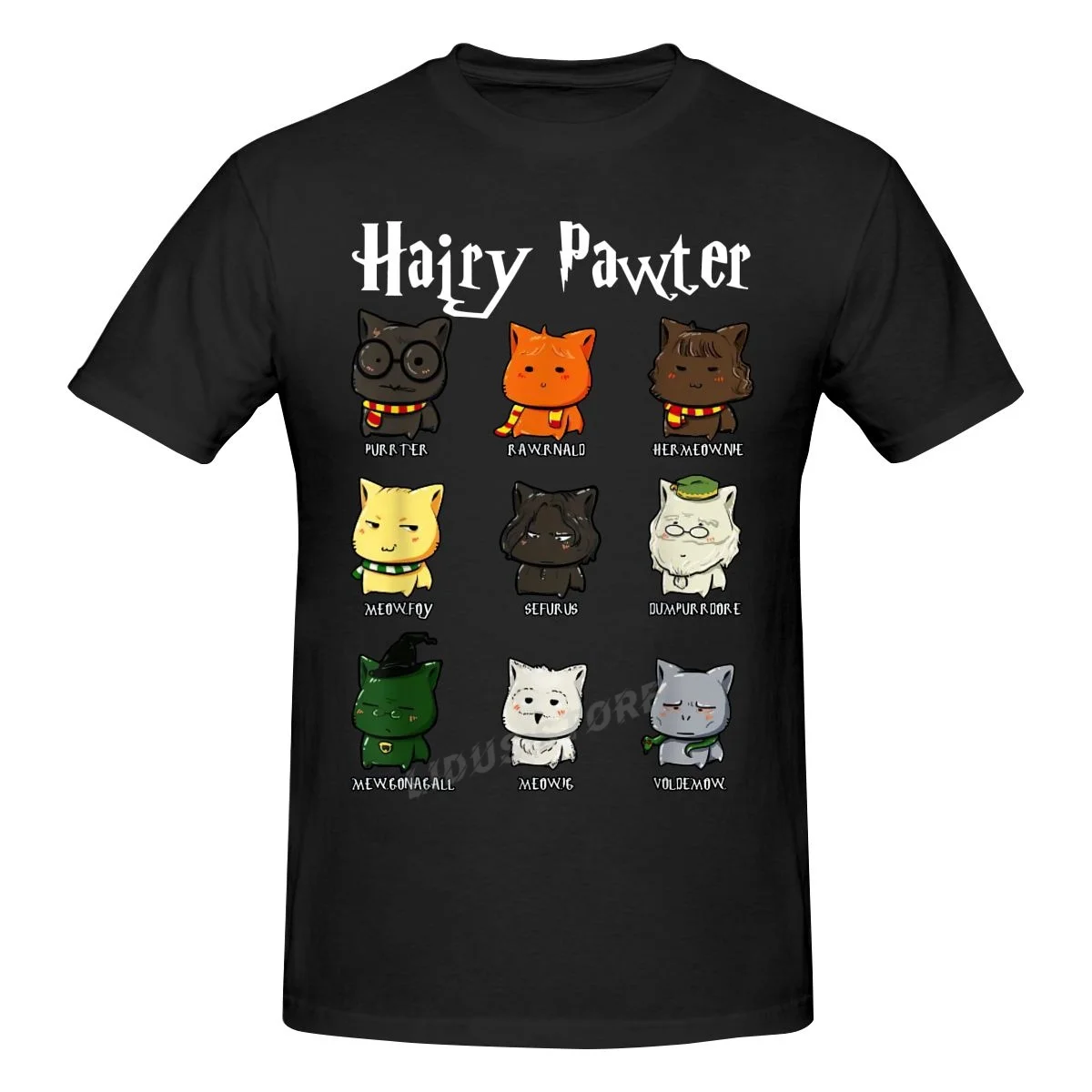 

Hairy Pawter Potter-Cats Cute T shirt Harajuku Clothing Short Sleeve Cotton Streetwear Graphic Tshirt Tees