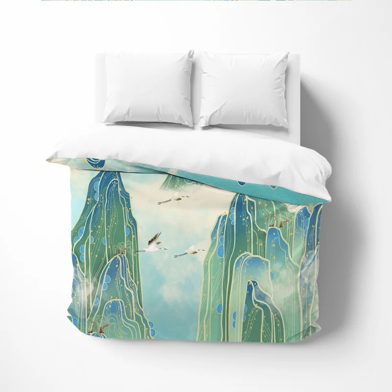 

1 шт. роскошный пододеяльник, пододеяльник, одеяло/удобное женское постельное белье 140x200 150x200 135x200, Индивидуальный размер, пейзаж, холмы