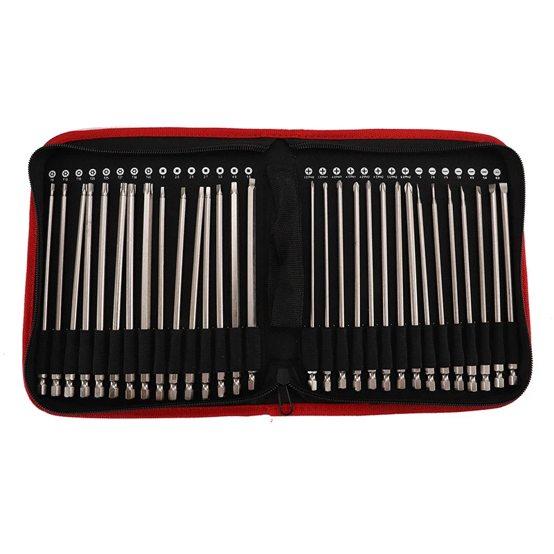 

Batch Phillips Bits Screw Slotted Steel Set Alloy Square Screwdriver 100/150mm Tools Hand S2 Set 30pcs Head Driver Socket Torx