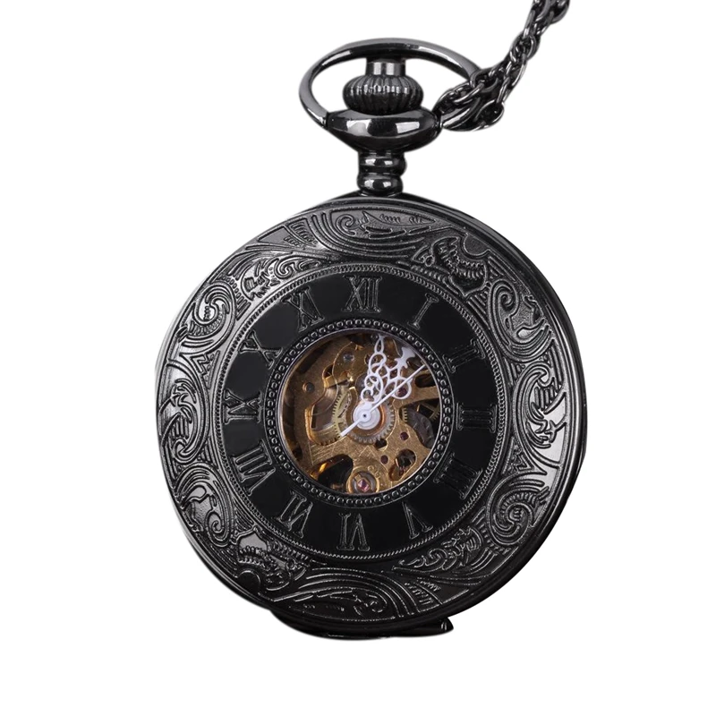

Steampunk Necklace Retro Skeleton Retro Pocket Watch Chain