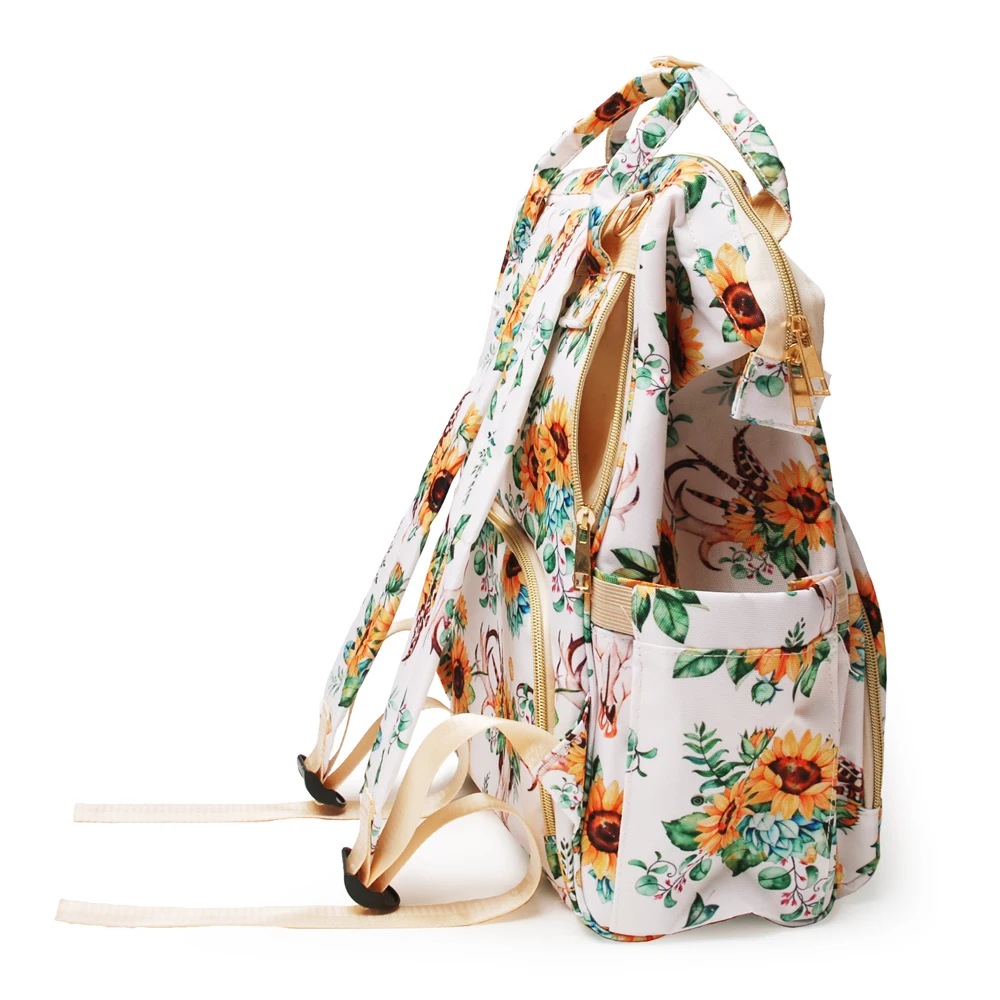 Bullflower Mom Diaper Backpacks Multifunctional Baby Nappy Diapers Travel Mummy Nursing Diaper Bag Large Capacity For Baby Care