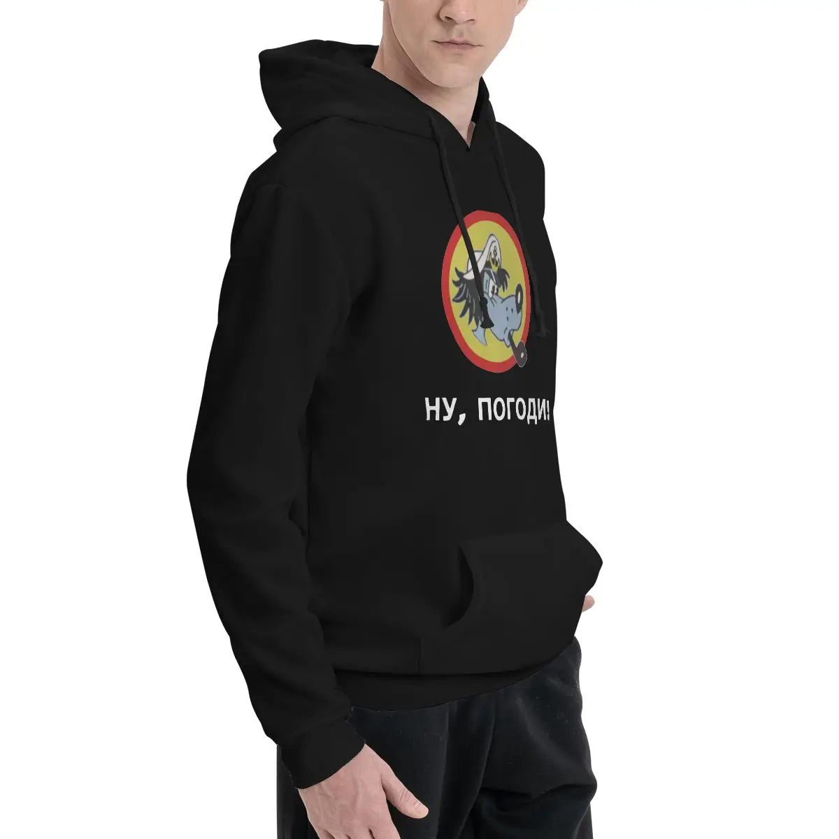 Nu Pogodi Hase Wolf Wodka Russland Russia Putin CCCP Sowjet Jumpers Hoodies Funny anime Pogodi! Casual Hooded for men