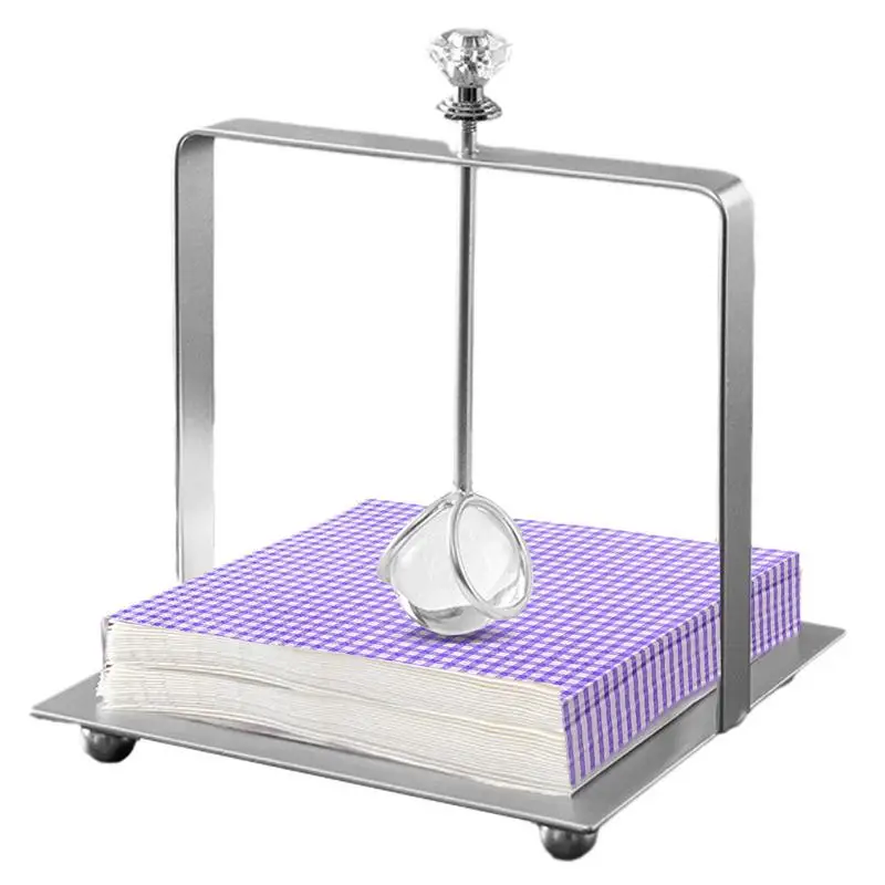 

Napkin Holder With Weight European Style Napkin Holder For Table Two-in-1 Farmhouse Napkin Dispenser Napkins With Non-slip Beads