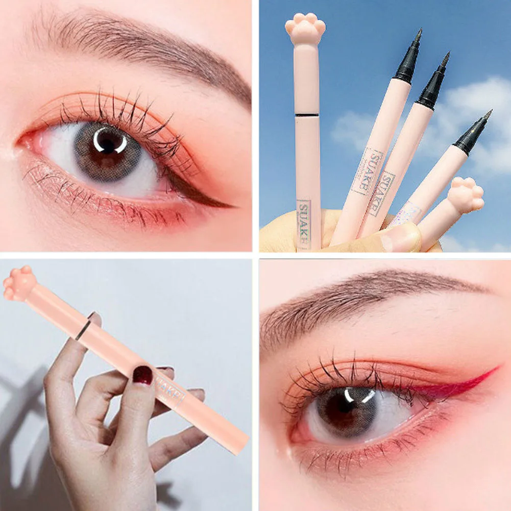 

1Pcs Black Liquid Eyeliner Makeup Pen Waterproof Long-lasting Eyeliner Sweat-proof Not Easy to Smudge Cat's Claw Pen